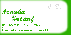 aranka umlauf business card